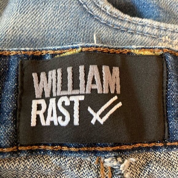 William Rast Taper unisex dark wash 100 % cotton jeans 32x32 cool belt loops - Picture 7 of 13